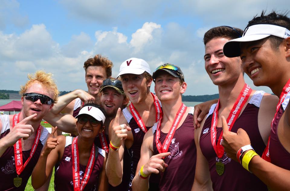 Junior Lightweight Jimmy McCullough posing with his teammates from Vesper after winning the Intermediate Lightweight 8+.